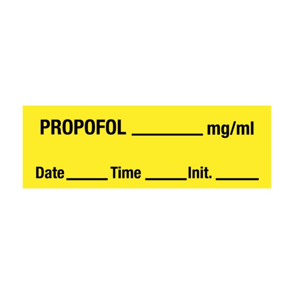 Propofol_mg/ml DTI 1/2 x 500 Yellow w/Black